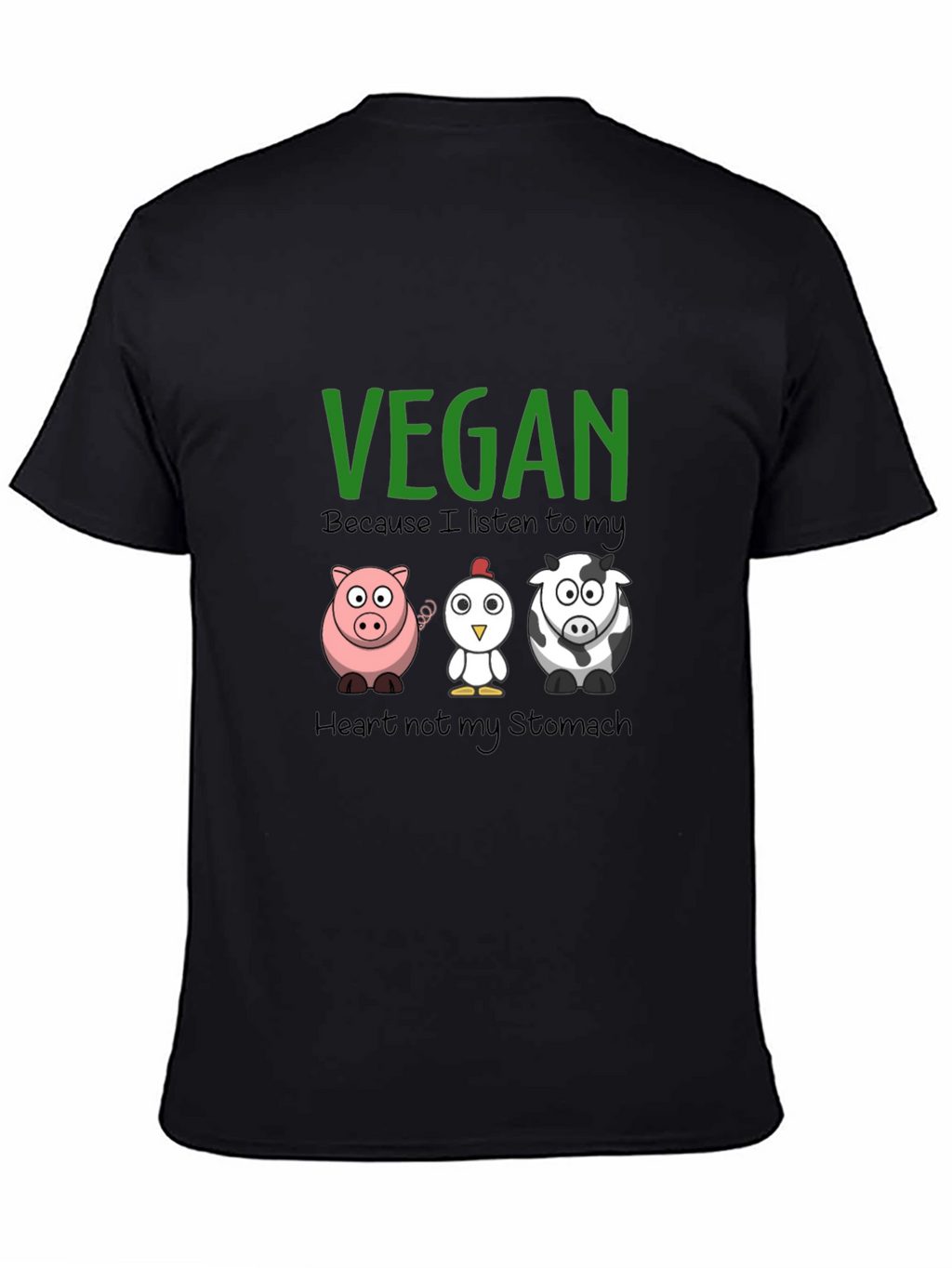 Vegan Heart Not Stomach T-Shirt