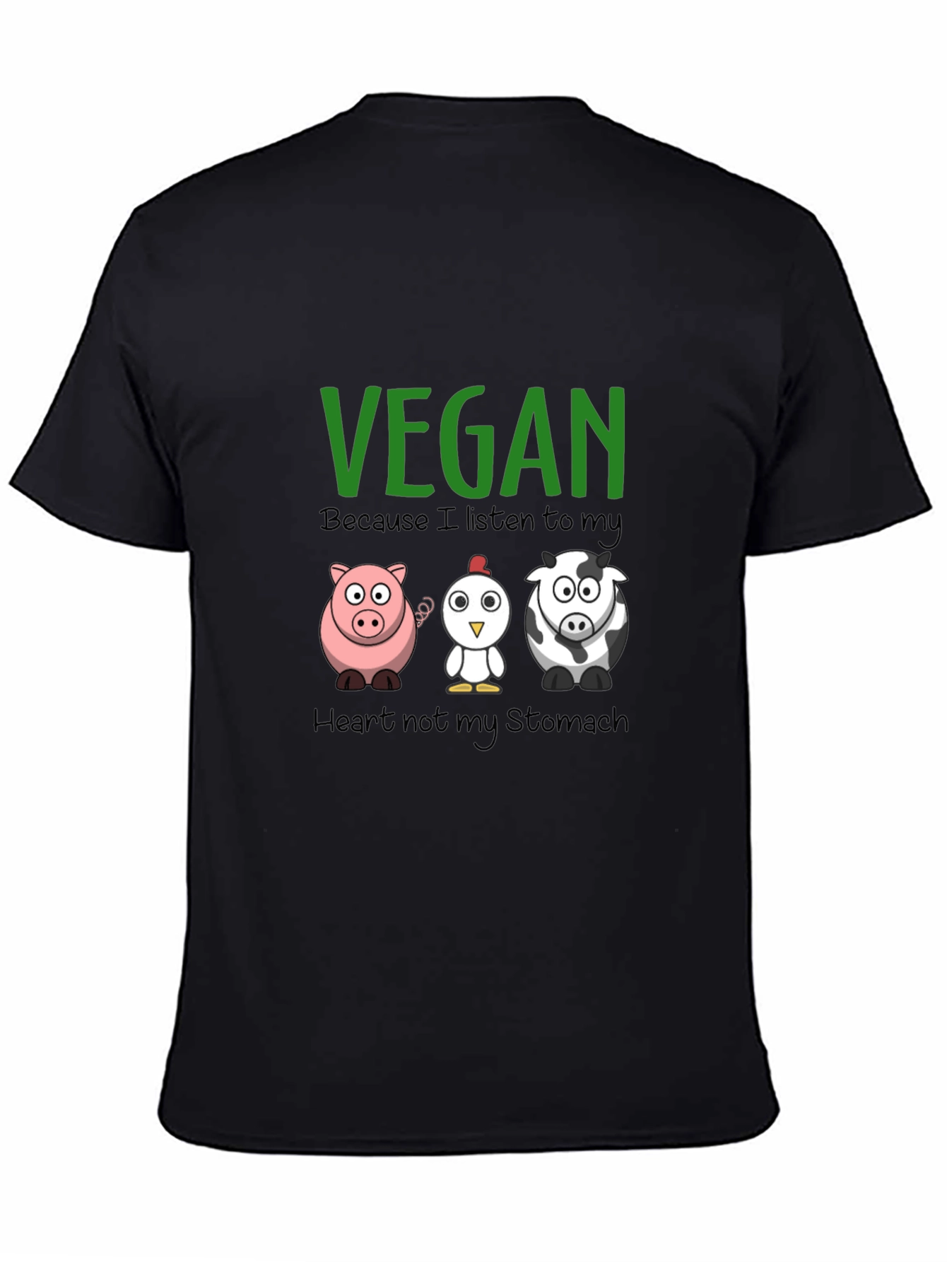 Vegan Heart Not Stomach T-Shirt
