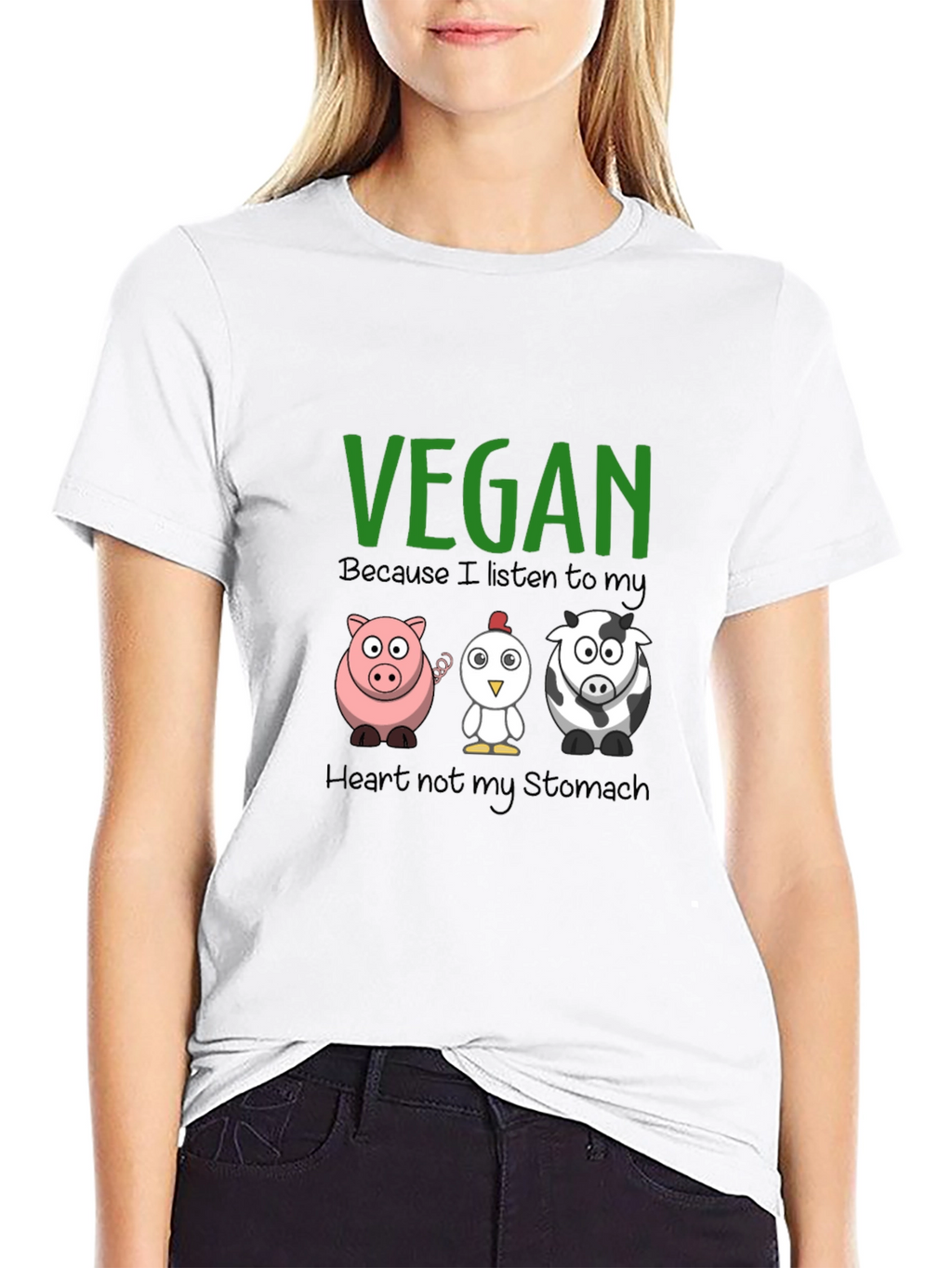 Vegan Heart Not Stomach T-Shirt
