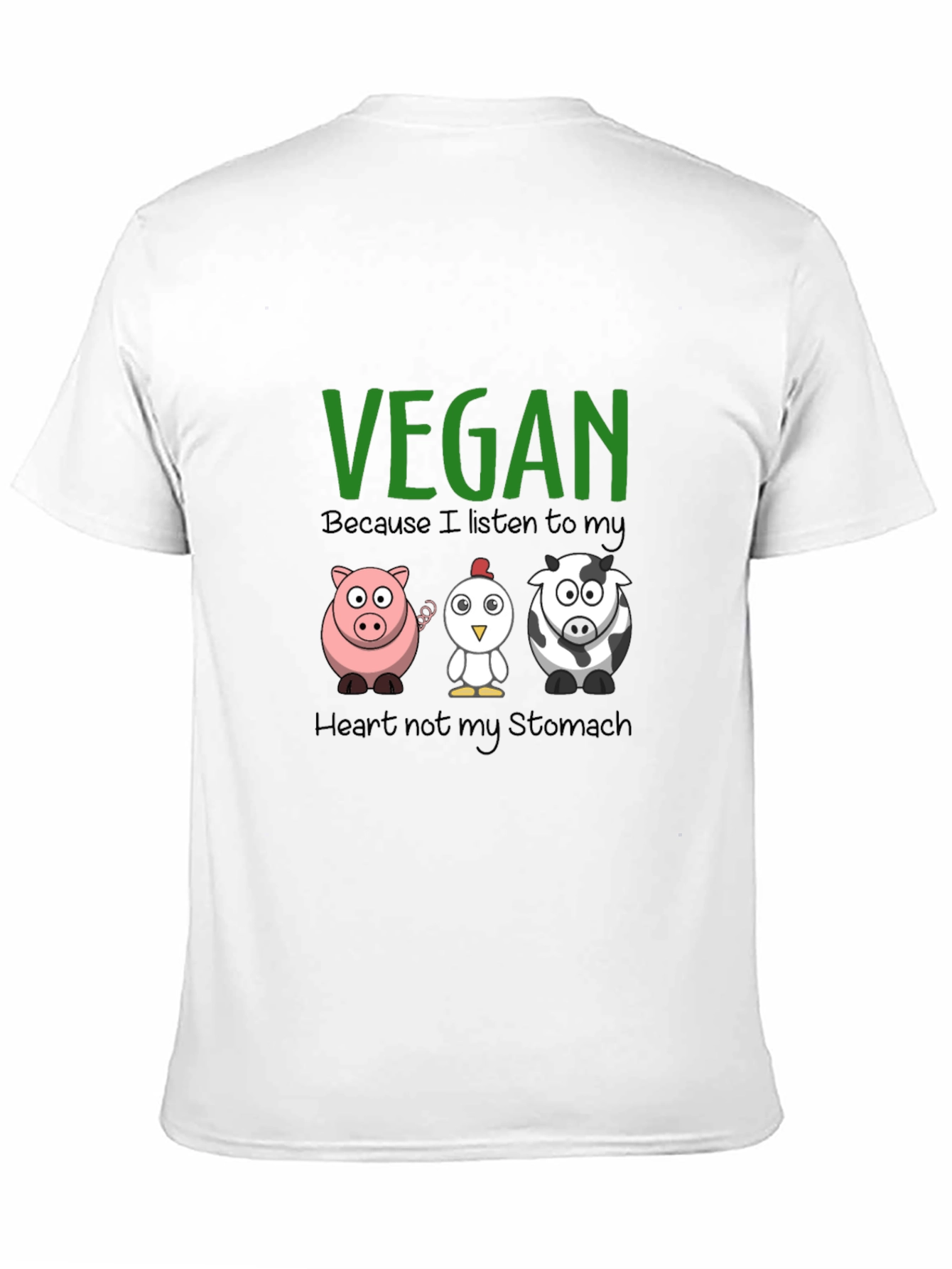 Vegan Heart Not Stomach T-Shirt