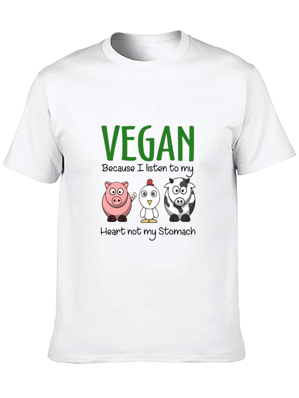 Vegan Heart Not Stomach T-Shirt