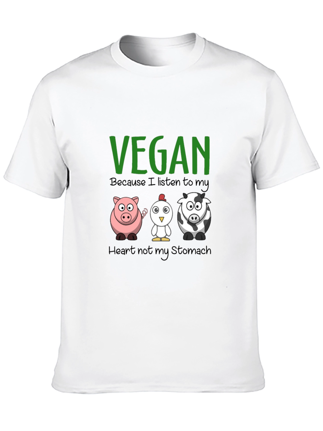 Vegan Heart Not Stomach T-Shirt