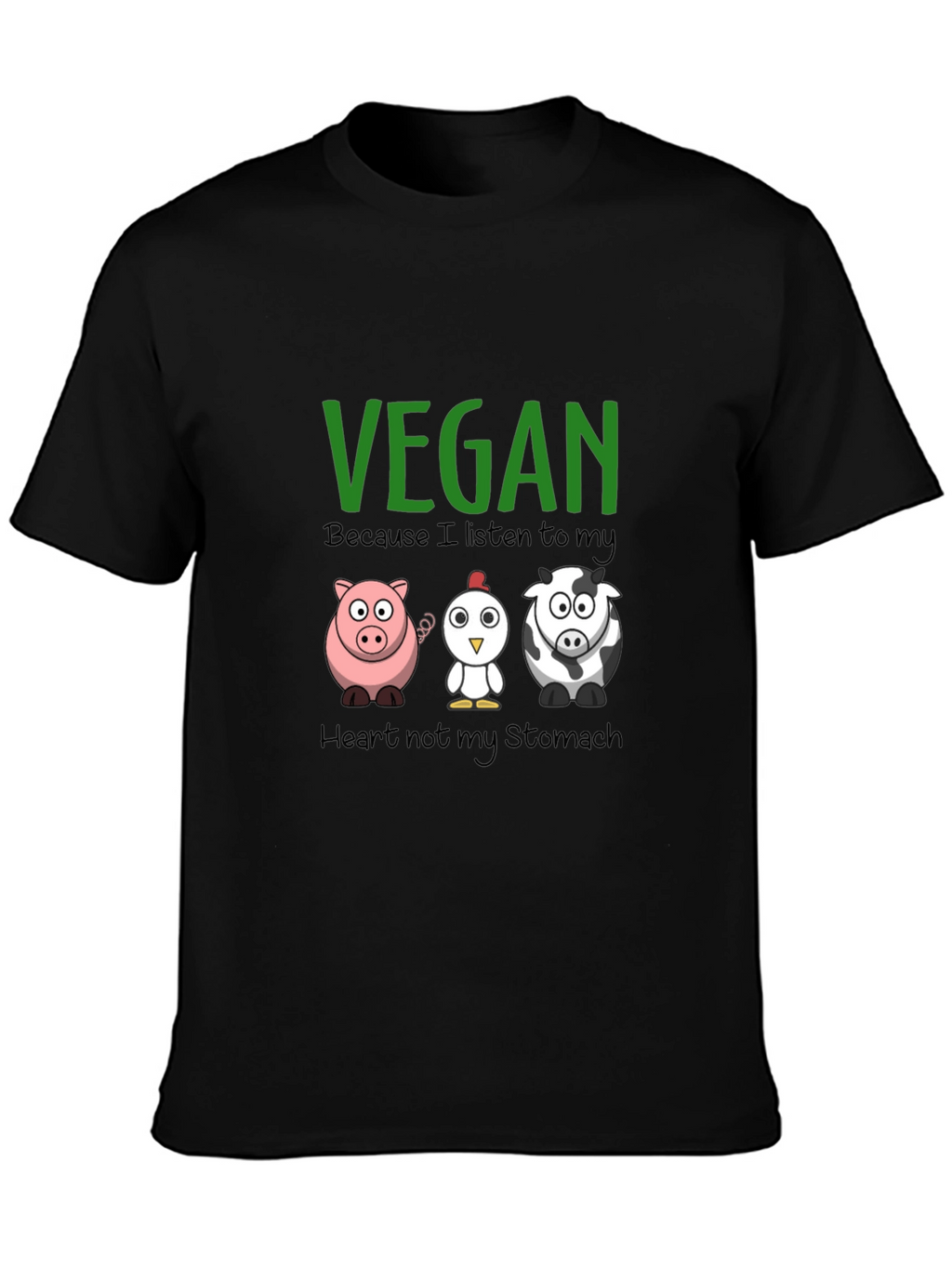 Vegan Heart Not Stomach T-Shirt