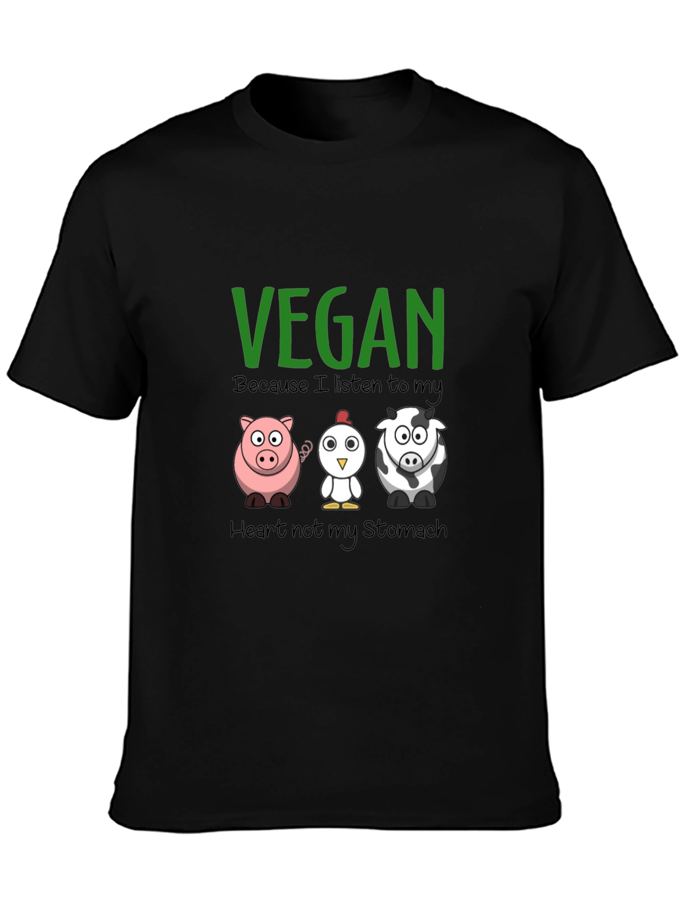 Vegan Heart Not Stomach T-Shirt