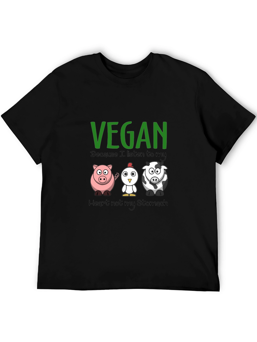 Vegan Heart Not Stomach T-Shirt