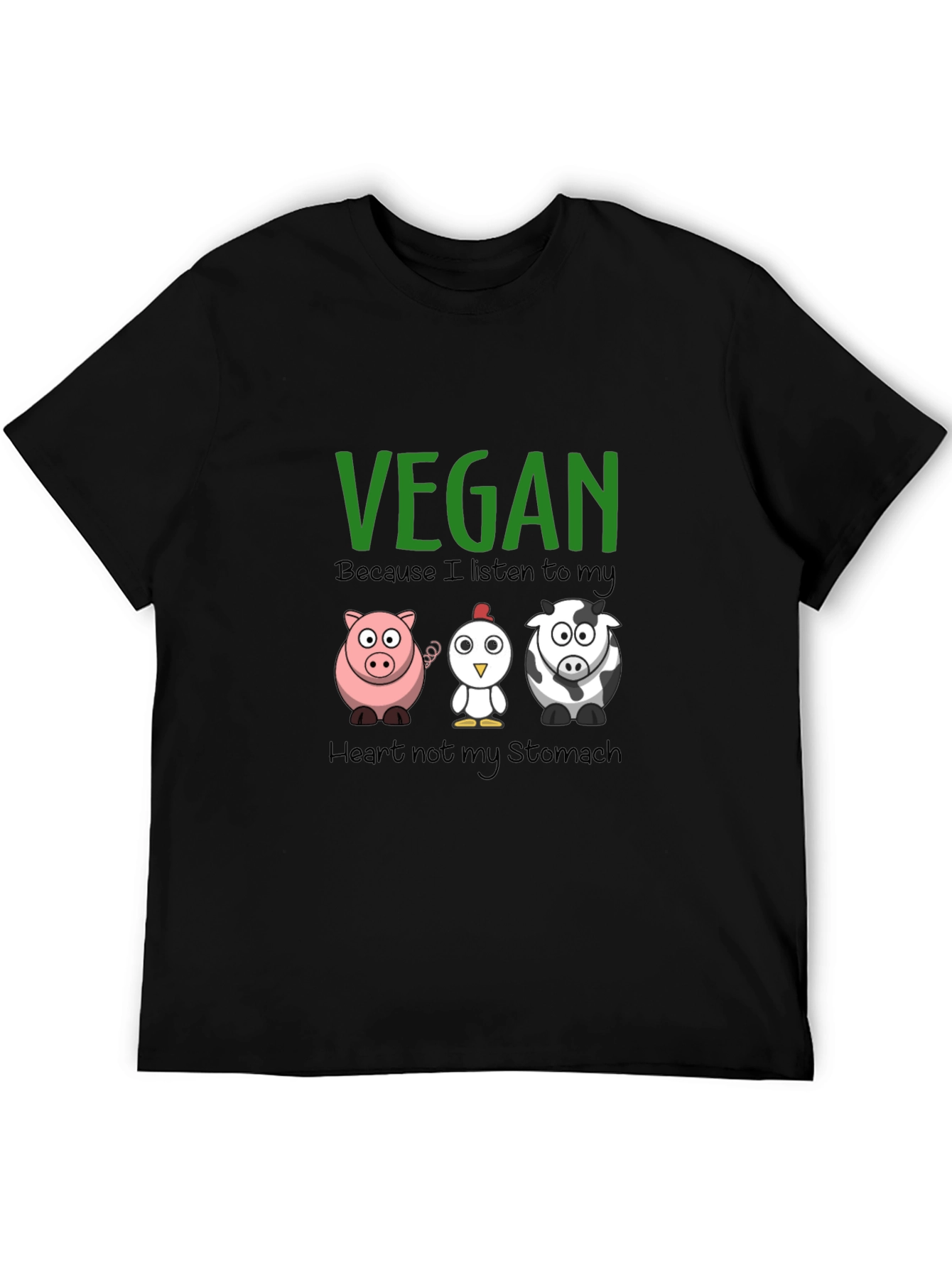 Vegan Heart Not Stomach T-Shirt