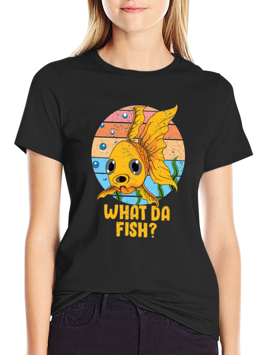 What Da Fish? Graphic T-Shirt - Black