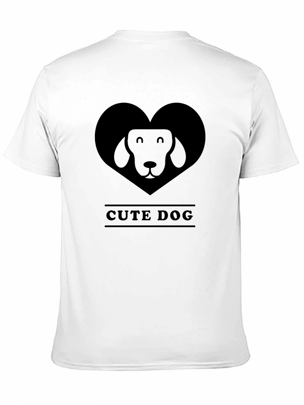 Cute Dog Heart Graphic T-Shirt