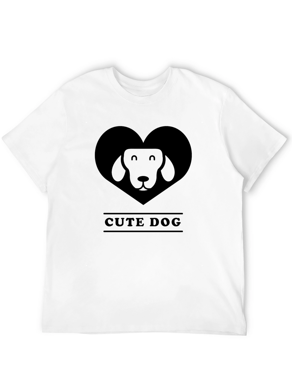 Cute Dog Heart Graphic T-Shirt