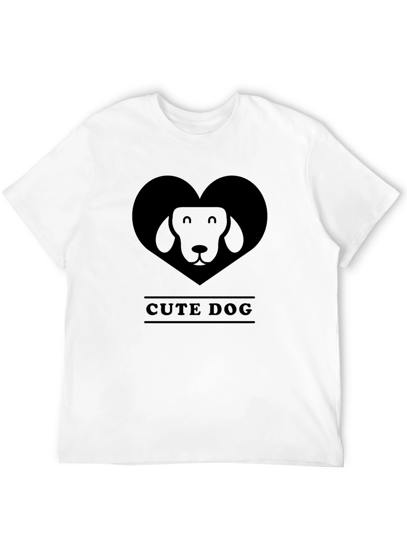 Cute Dog Heart Graphic T-Shirt