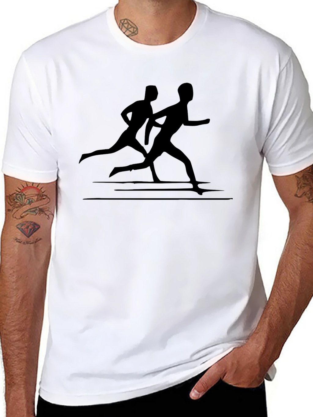 Runner Silhouette Graphic Tee - Black T-Shirt