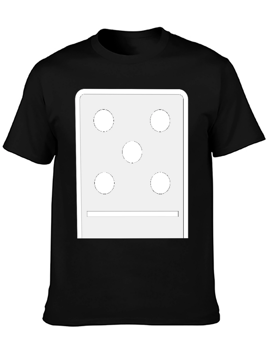 Novelty Braille Dot Pattern Black T-Shirt