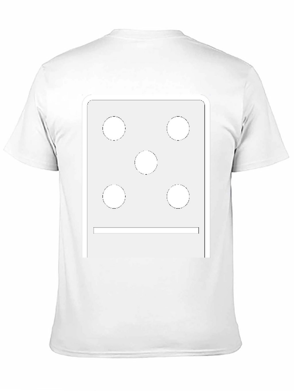 Novelty Braille Dot Pattern Black T-Shirt