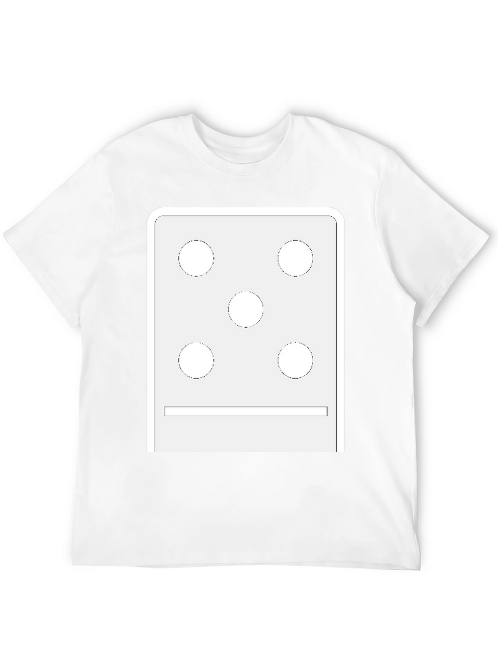 Novelty Braille Dot Pattern Black T-Shirt