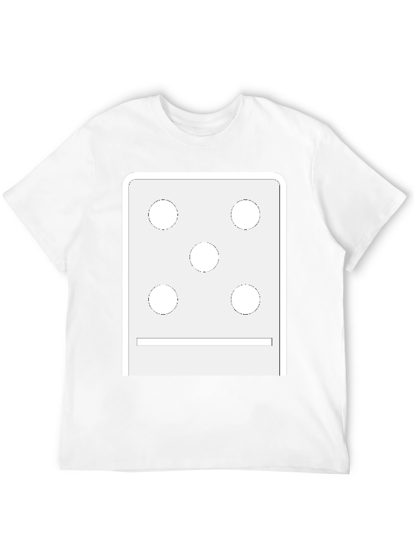 Novelty Braille Dot Pattern Black T-Shirt