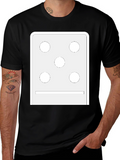 Novelty Braille Dot Pattern Black T-Shirt