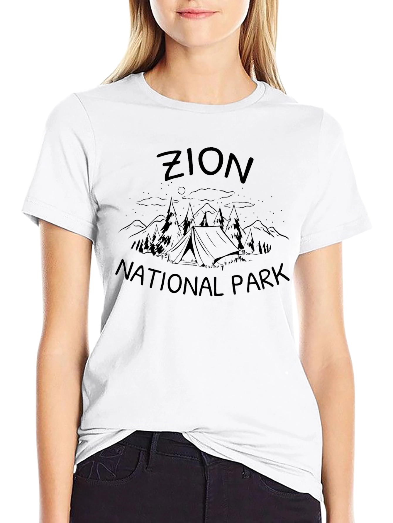 Zion National Park Graphic Tee - Camping Design