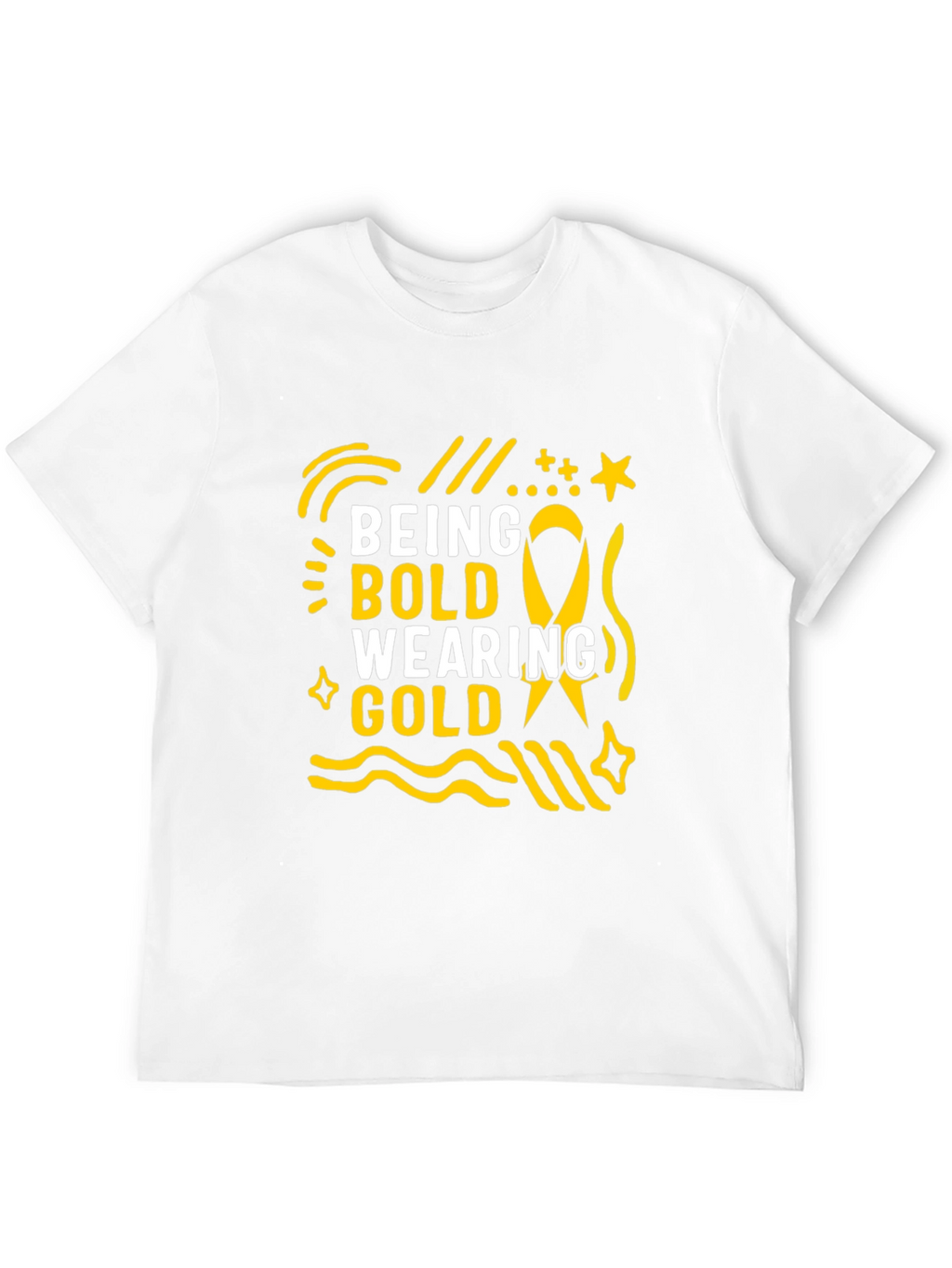 Being Bold Wearing Gold Black T-Shirt