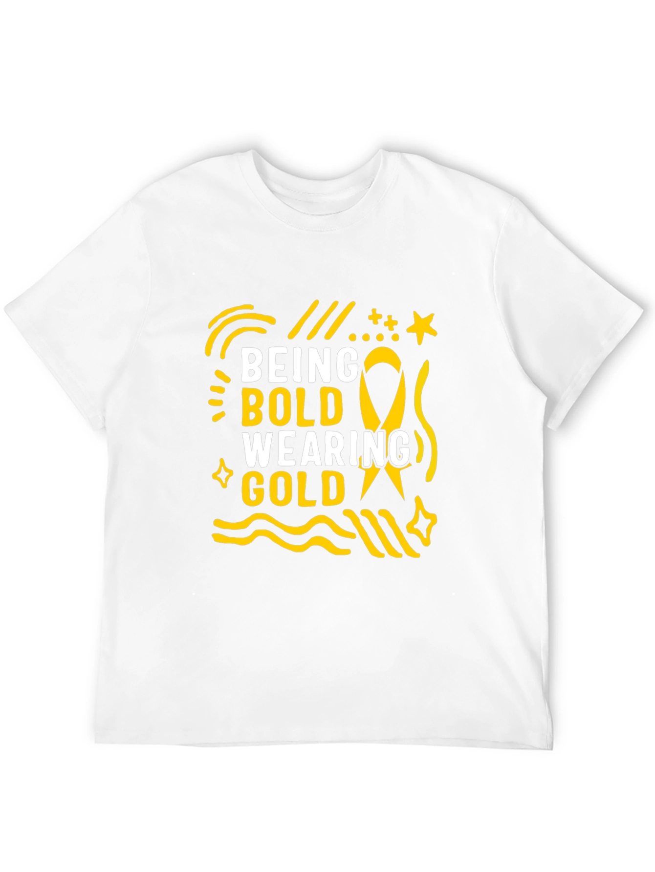 Being Bold Wearing Gold Black T-Shirt