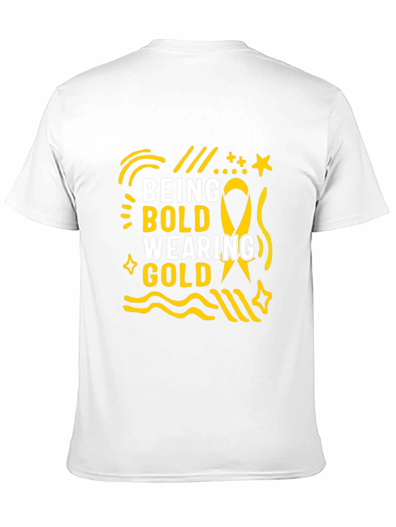 Being Bold Wearing Gold Black T-Shirt