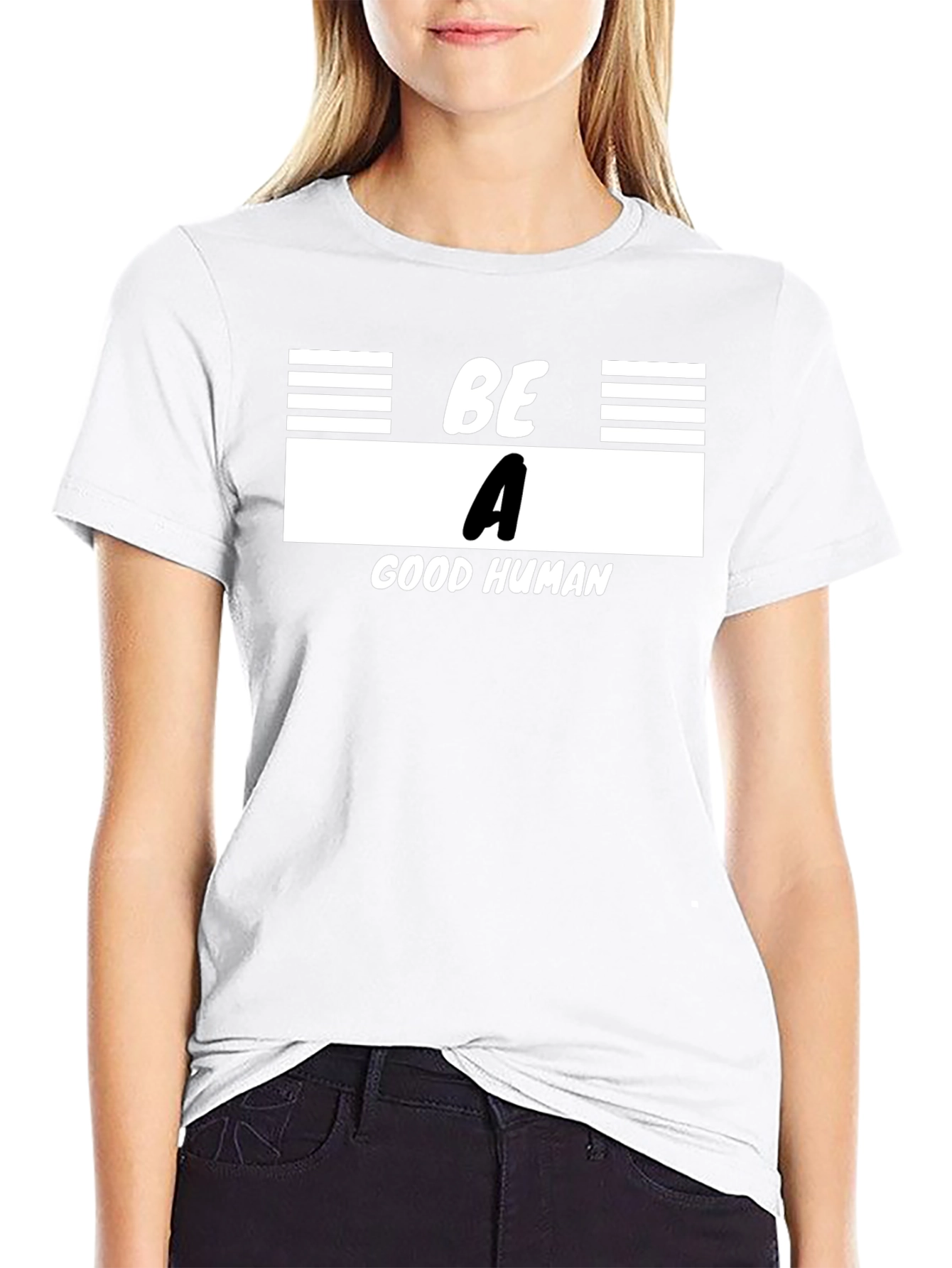 Be A Good Human Graphic T-Shirt - Black