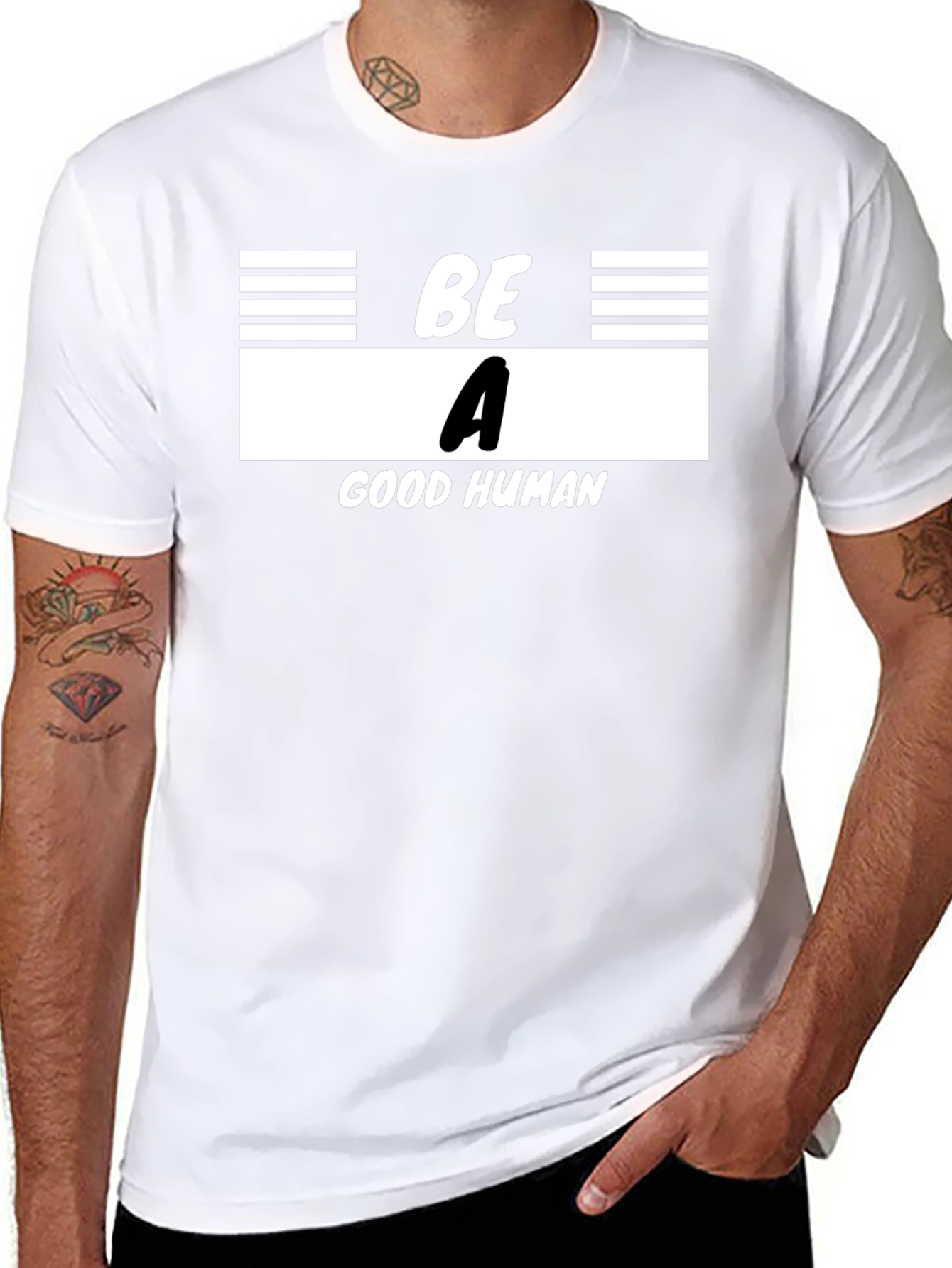 Be A Good Human Graphic T-Shirt - Black