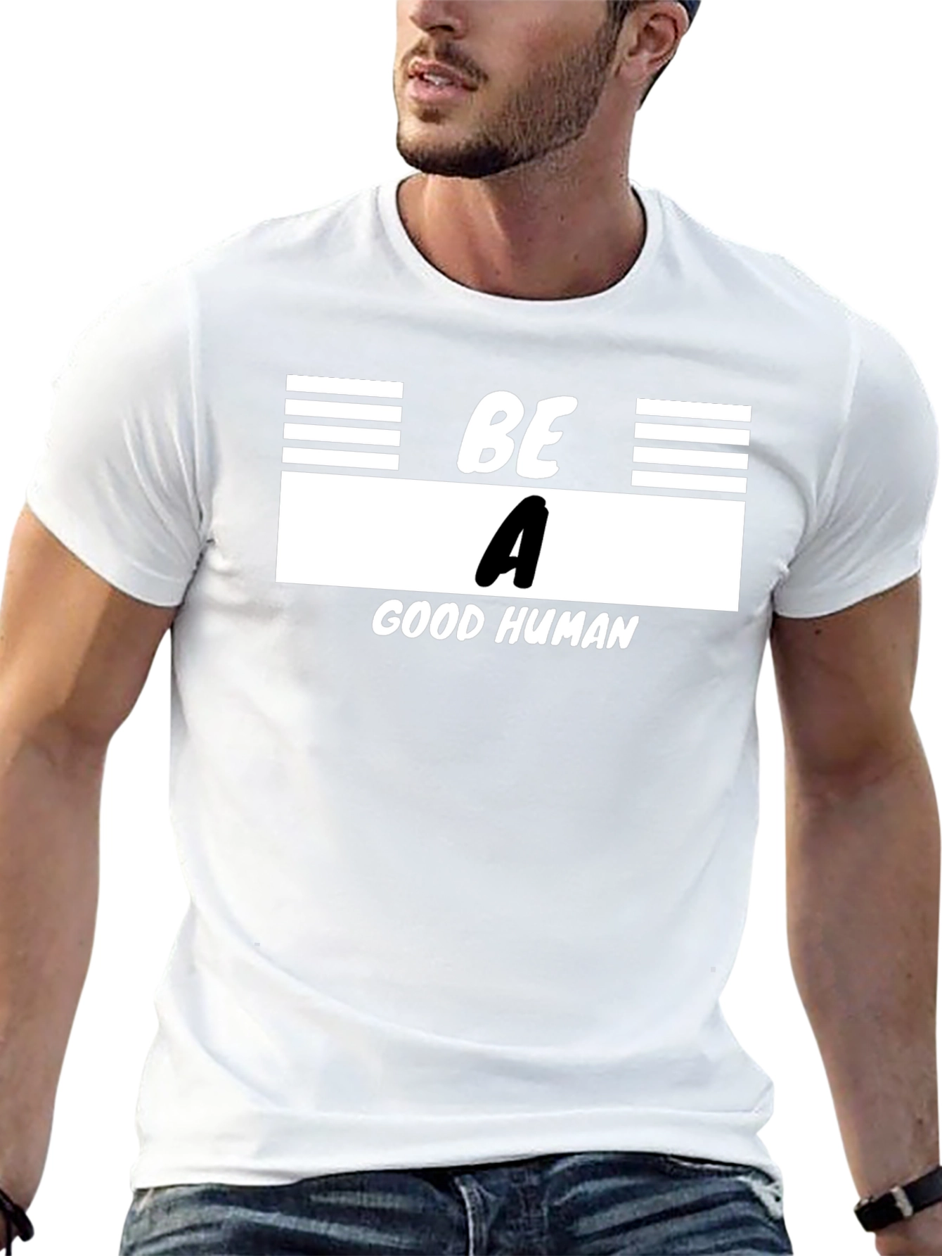 Be A Good Human Graphic T-Shirt - Black