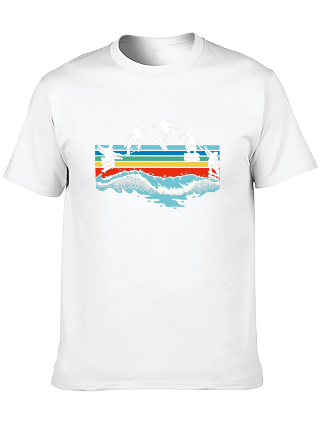 Skateboarding Waves Graphic T-Shirt