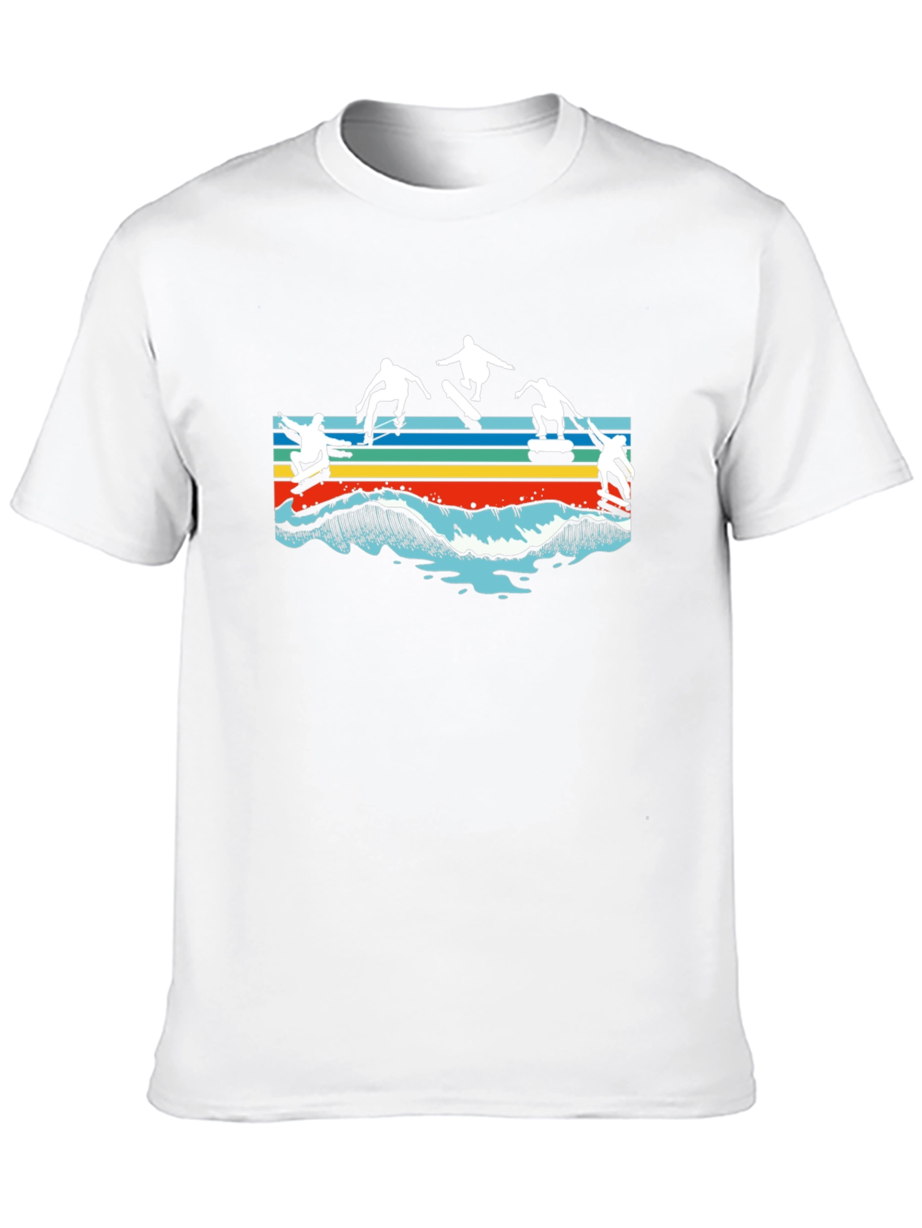 Skateboarding Waves Graphic T-Shirt