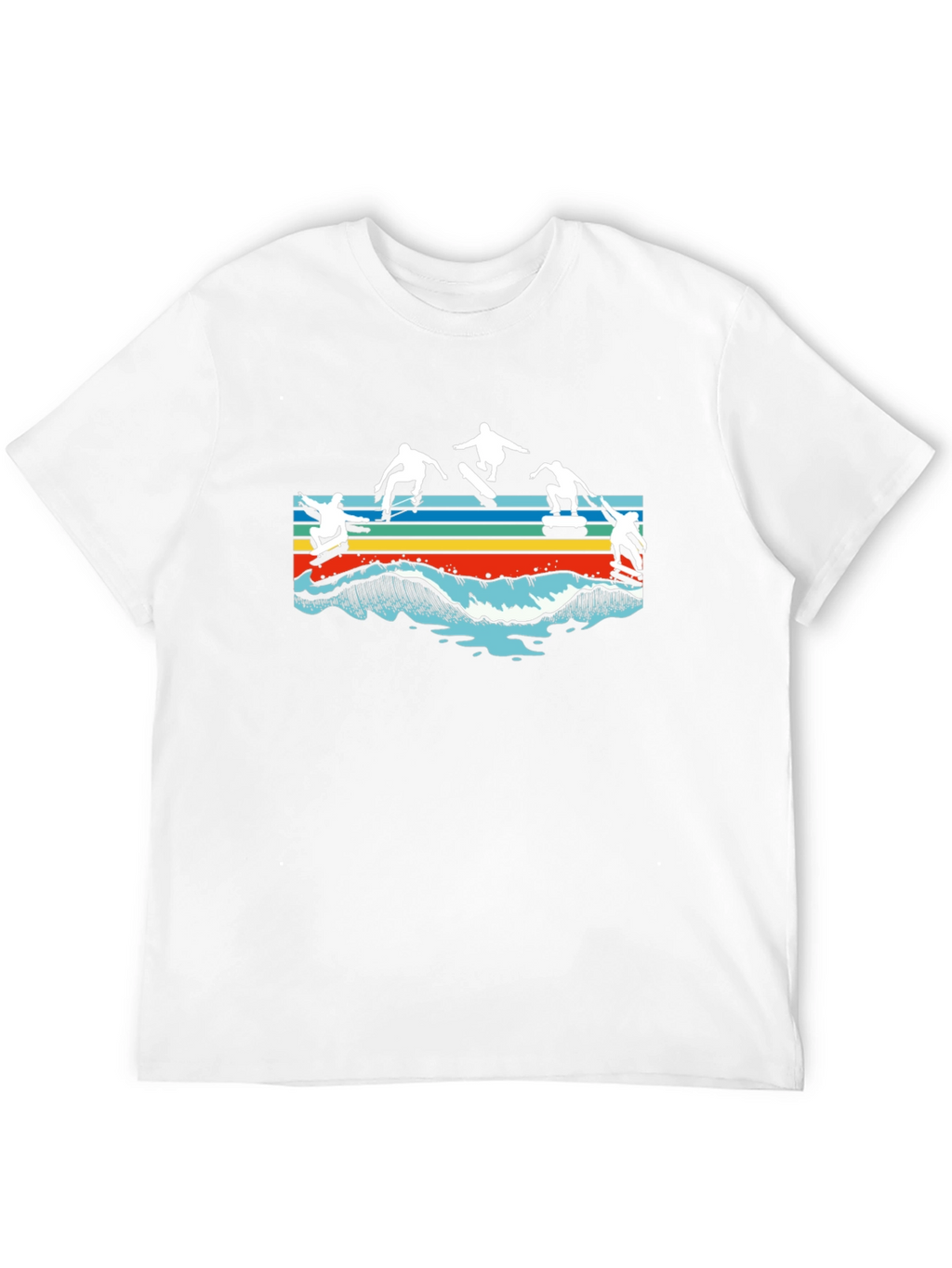 Skateboarding Waves Graphic T-Shirt