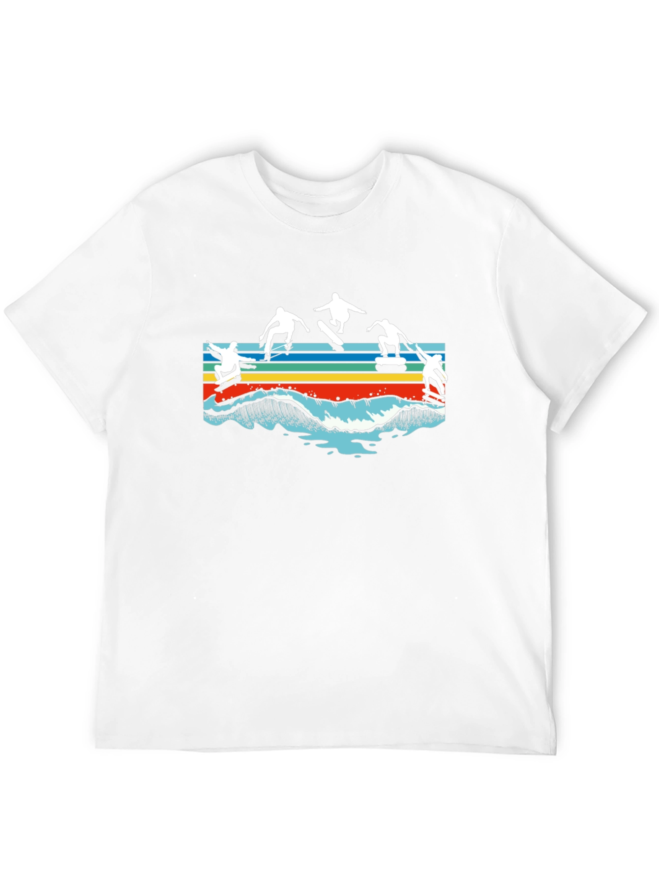 Skateboarding Waves Graphic T-Shirt