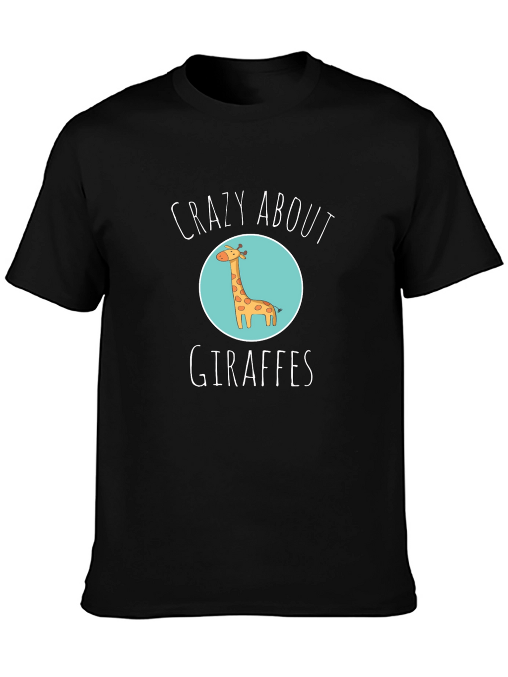 Crazy About Giraffes Black T-Shirt