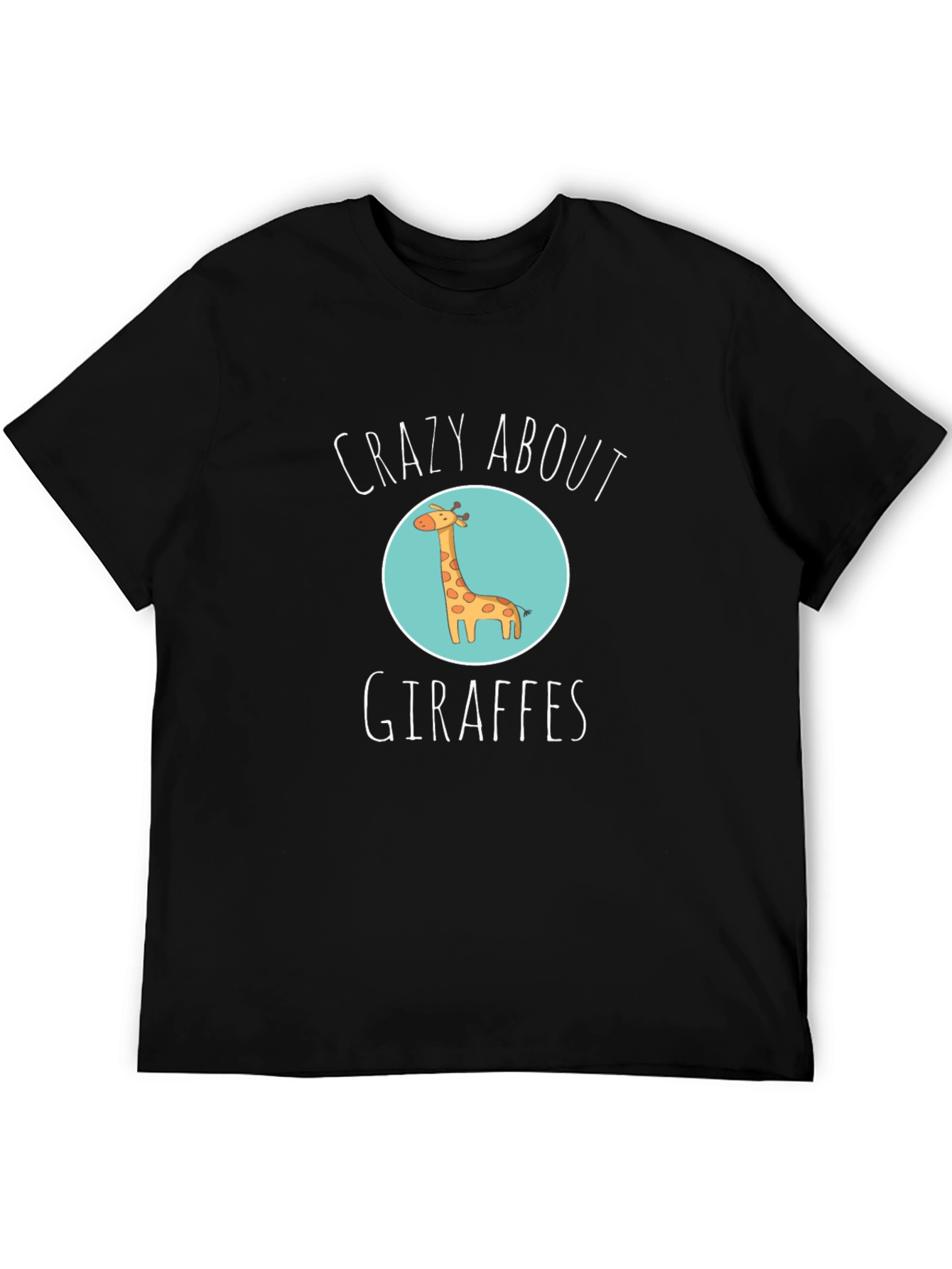 Crazy About Giraffes Black T-Shirt