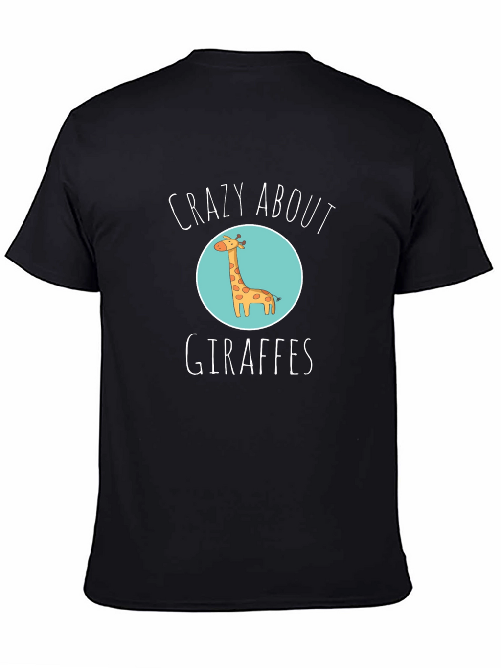 Crazy About Giraffes Black T-Shirt