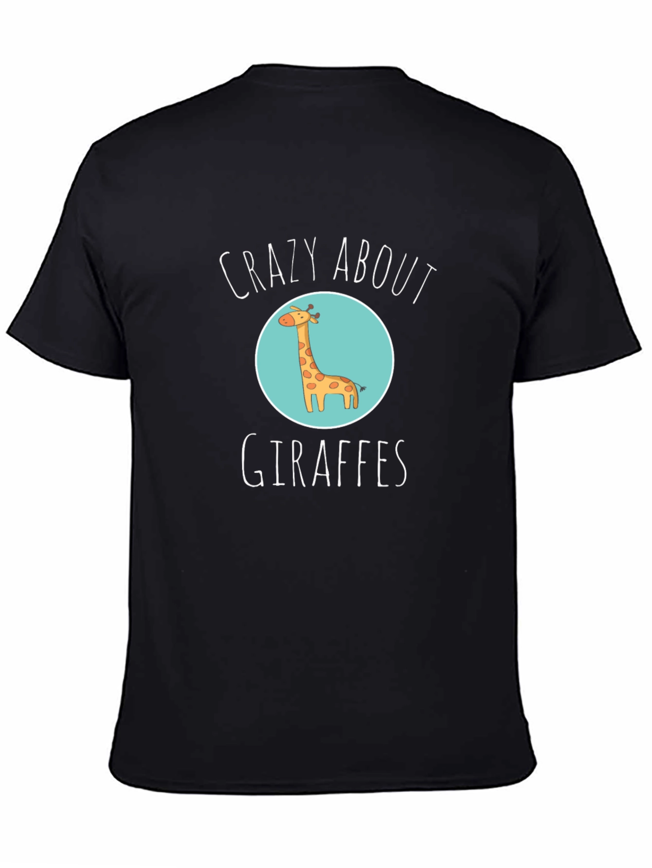 Crazy About Giraffes Black T-Shirt