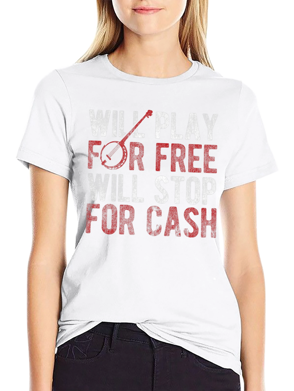 Will Play for Free Banjo T-Shirt