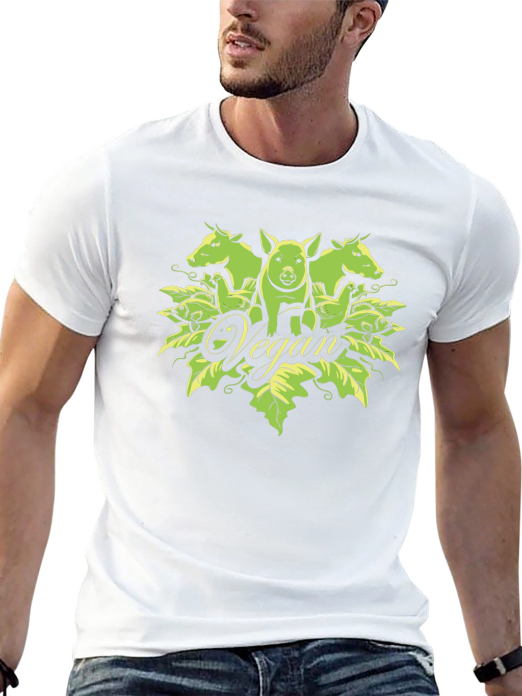 Vegan T-Shirt with Animal Design