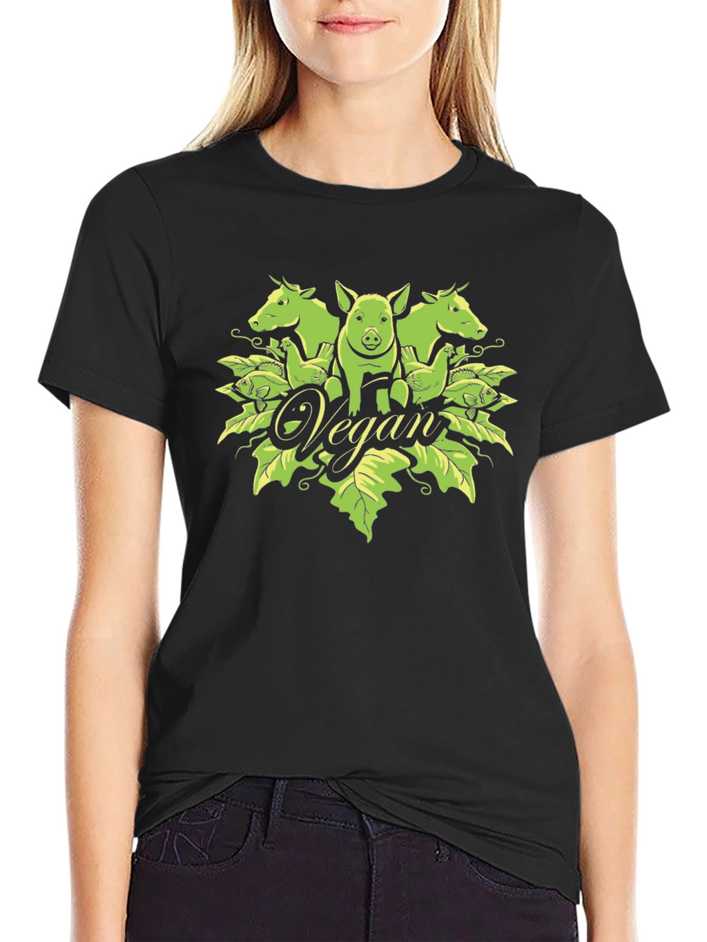 Vegan T-Shirt with Animal Design