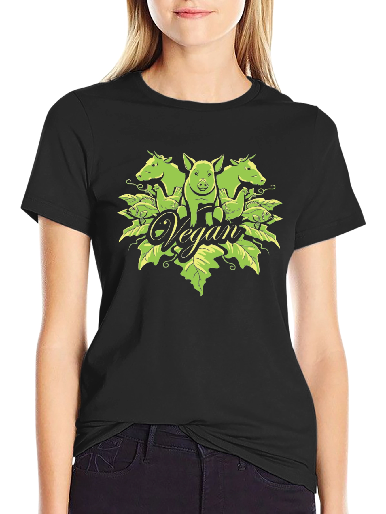 Vegan T-Shirt with Animal Design