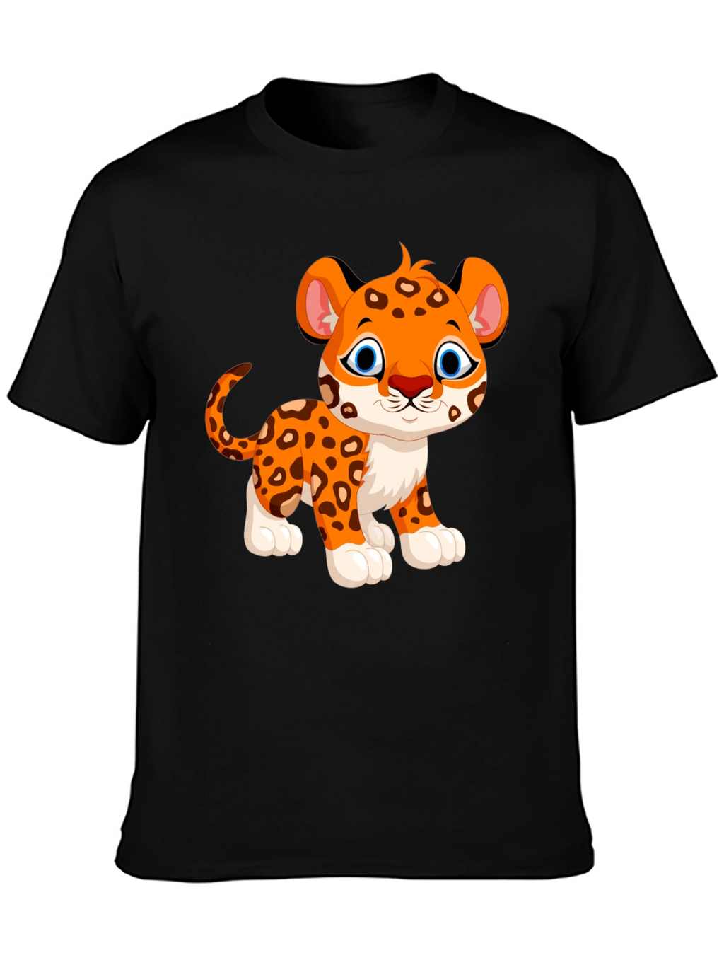 Cute Cartoon Leopard Graphic T-Shirt