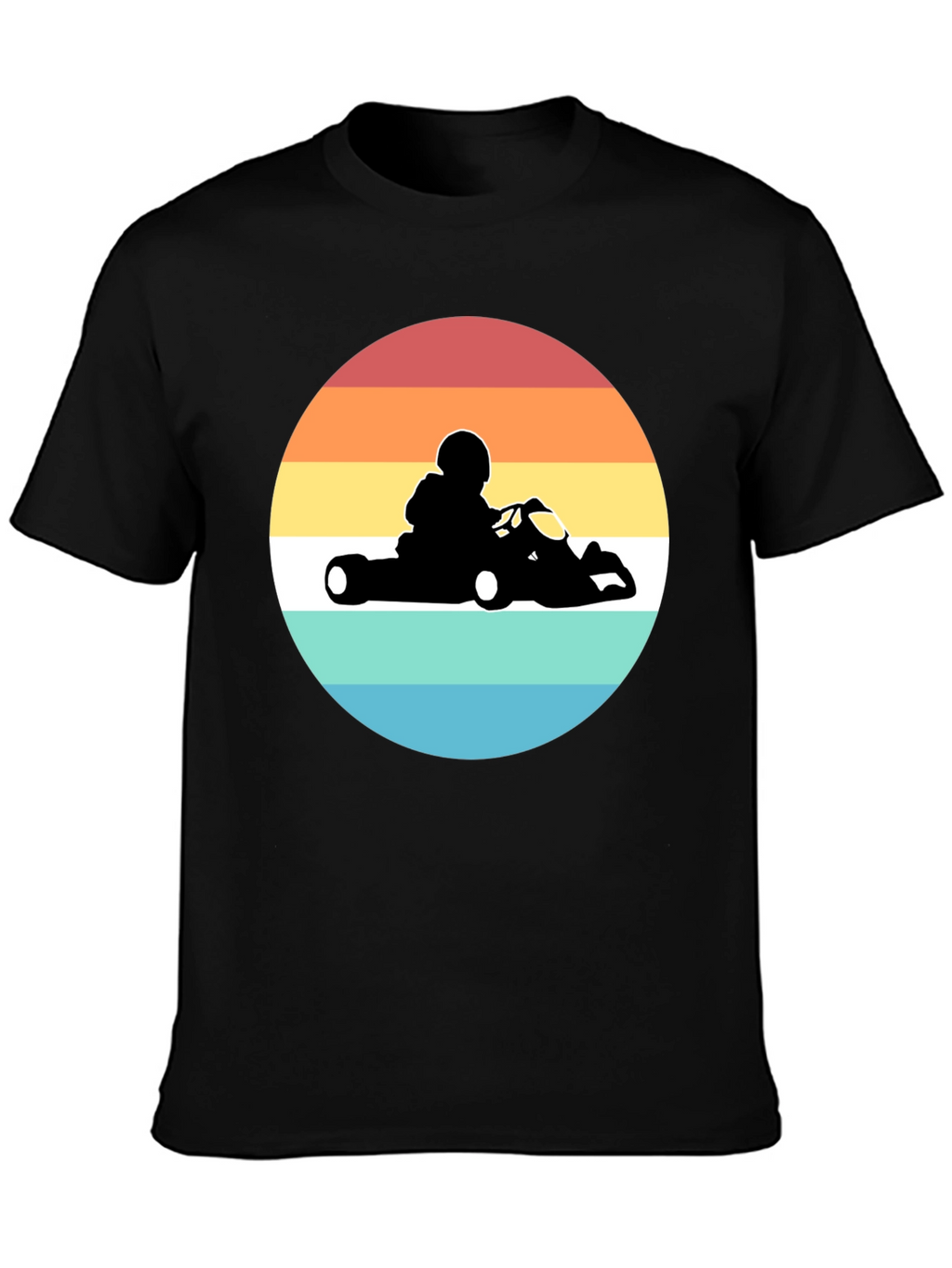 Retro Go-Kart Racing T-Shirt - Black