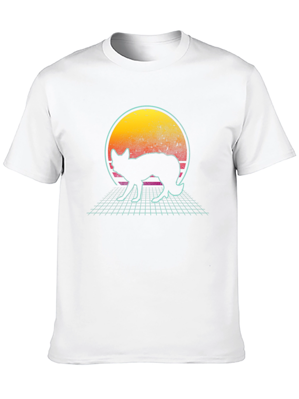 Retro Fox Graphic Tee - Black T-Shirt