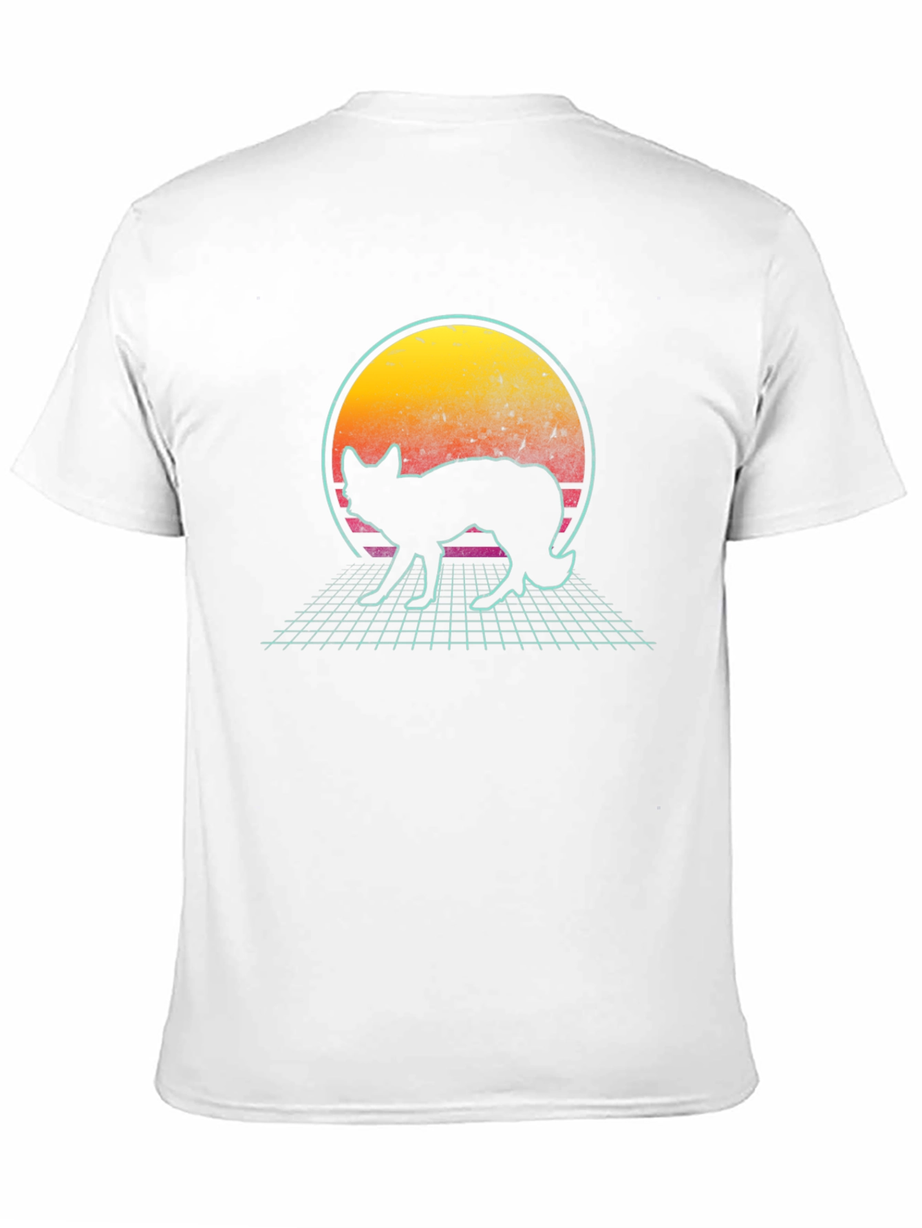 Retro Fox Graphic Tee - Black T-Shirt