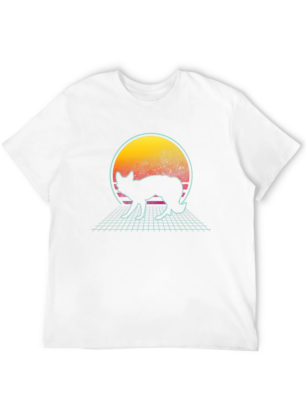 Retro Fox Graphic Tee - Black T-Shirt