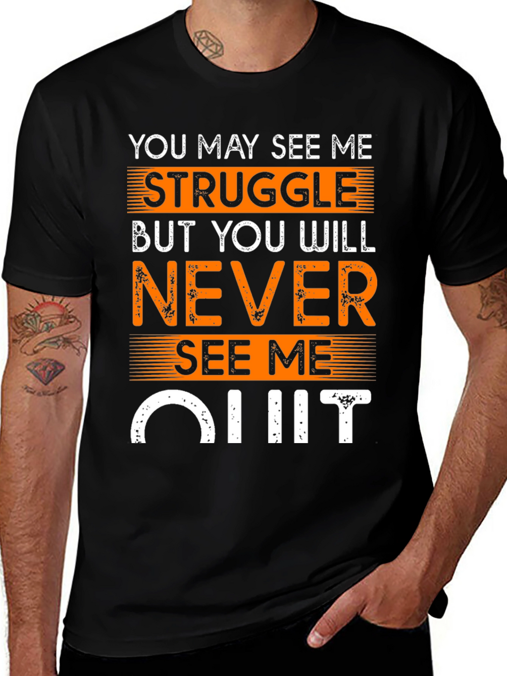 Motivational T-Shirt: Never Quit