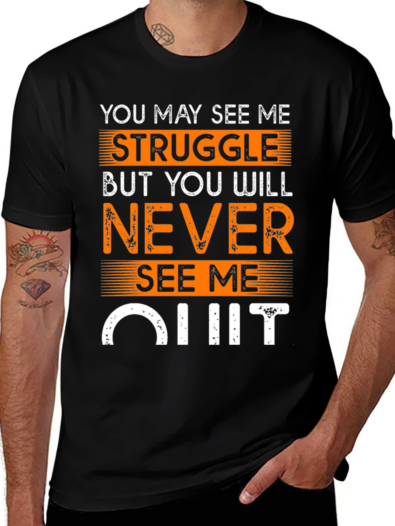 Motivational T-Shirt: Never Quit