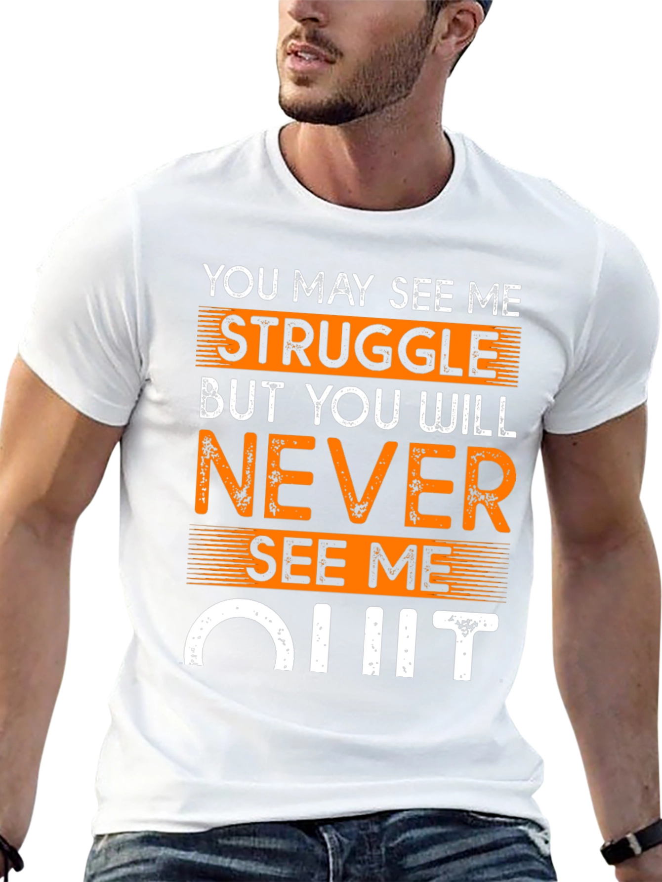Motivational T-Shirt: Never Quit