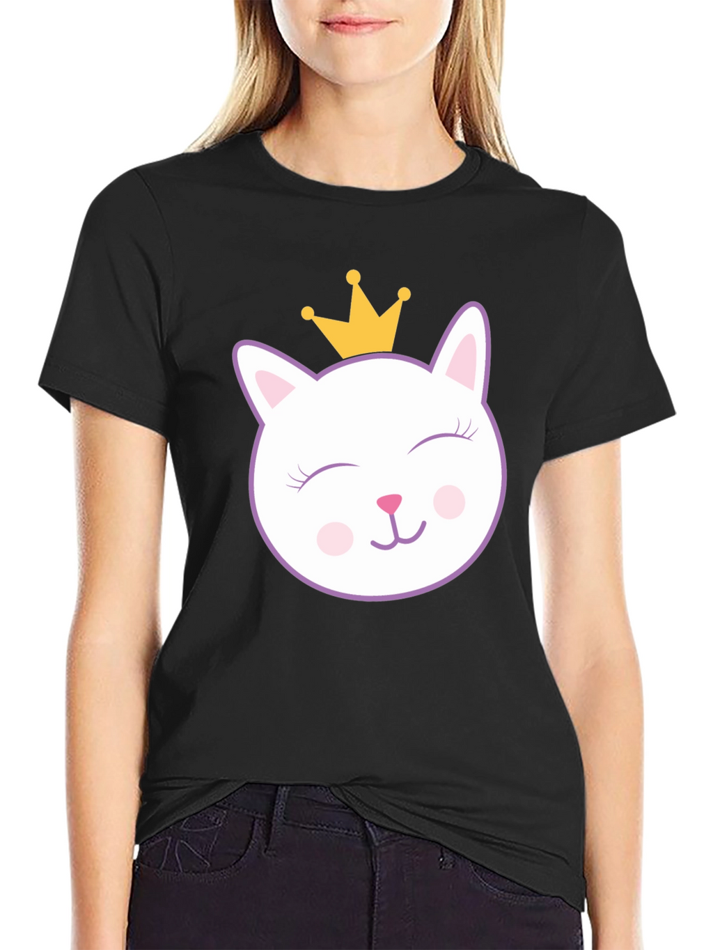 Cute Cat Princess Graphic T-Shirt