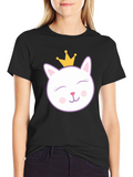 Cute Cat Princess Graphic T-Shirt
