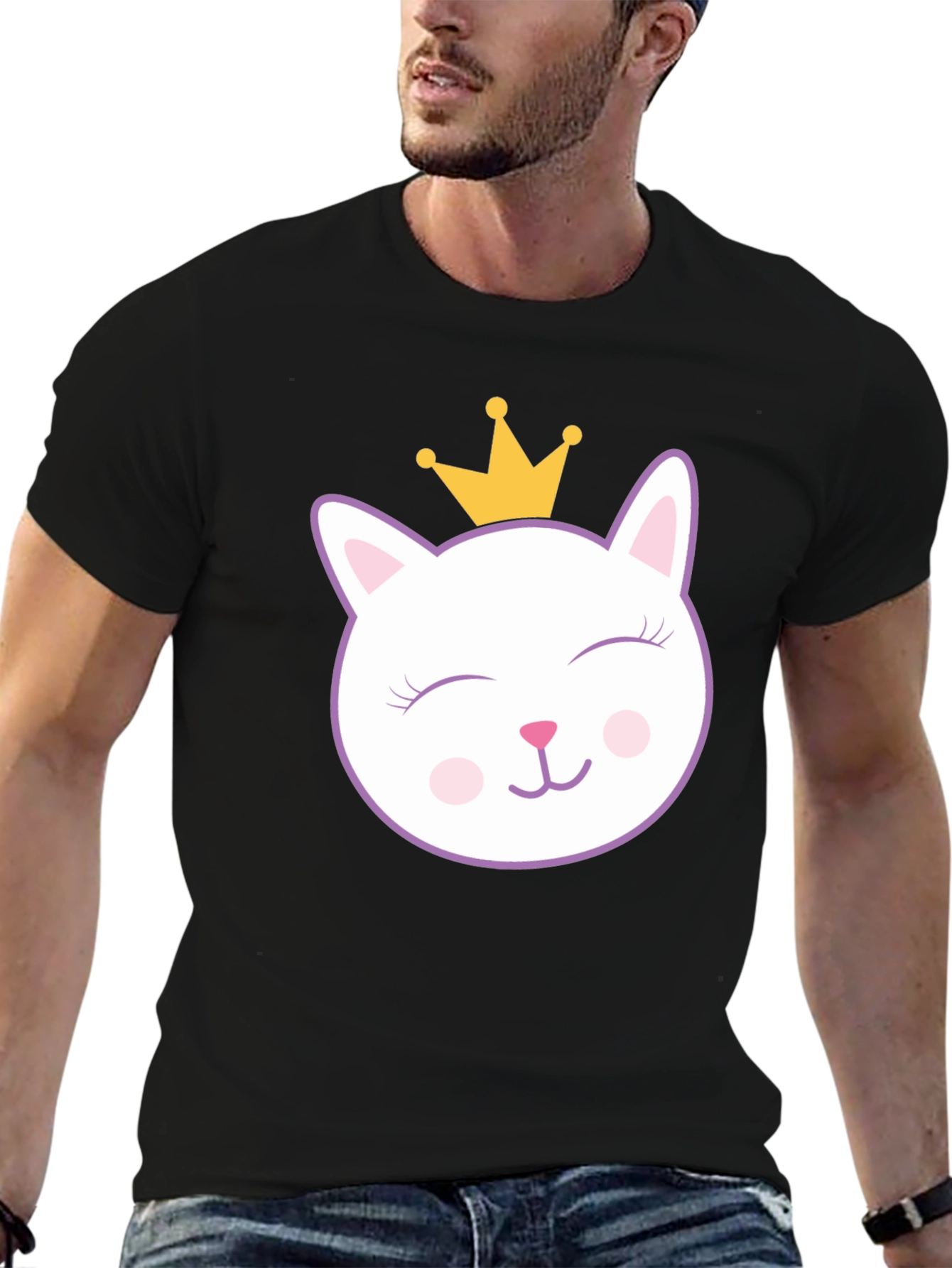Cute Cat Princess Graphic T-Shirt